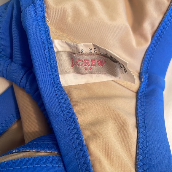 J crew halter swimsuit blue - Picture 3 of 4